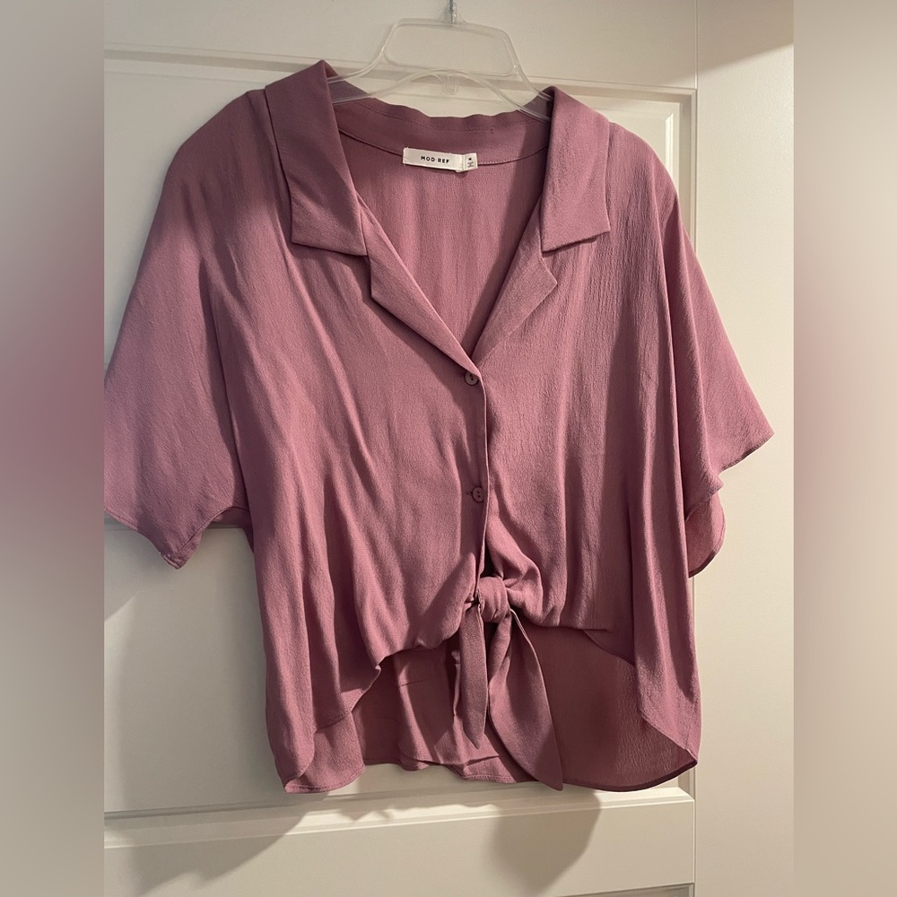 👾 purple boutique tie front top👾